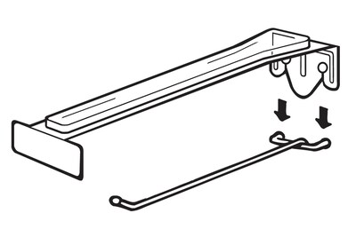 FFR Merchandising Hook Hiker Label Holder for Cosmetics, 6 inch L, Adh Labels, 75/Pack, (7102874428)