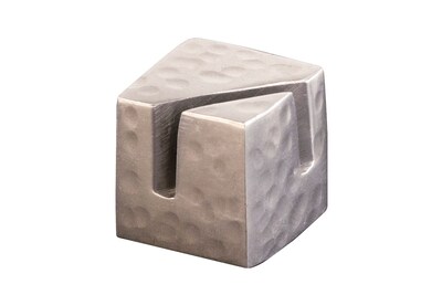 FFR Merchandising Hammered Aluminum Card Holder, Angled Cut Square, 2/Pack, (9920710144)