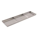 FFR Merchandising Stainless Steel Pan, Drain Holes, 2 Dividers, 8 inch W x 24 inch L x 1 inch D, (9922510302)
