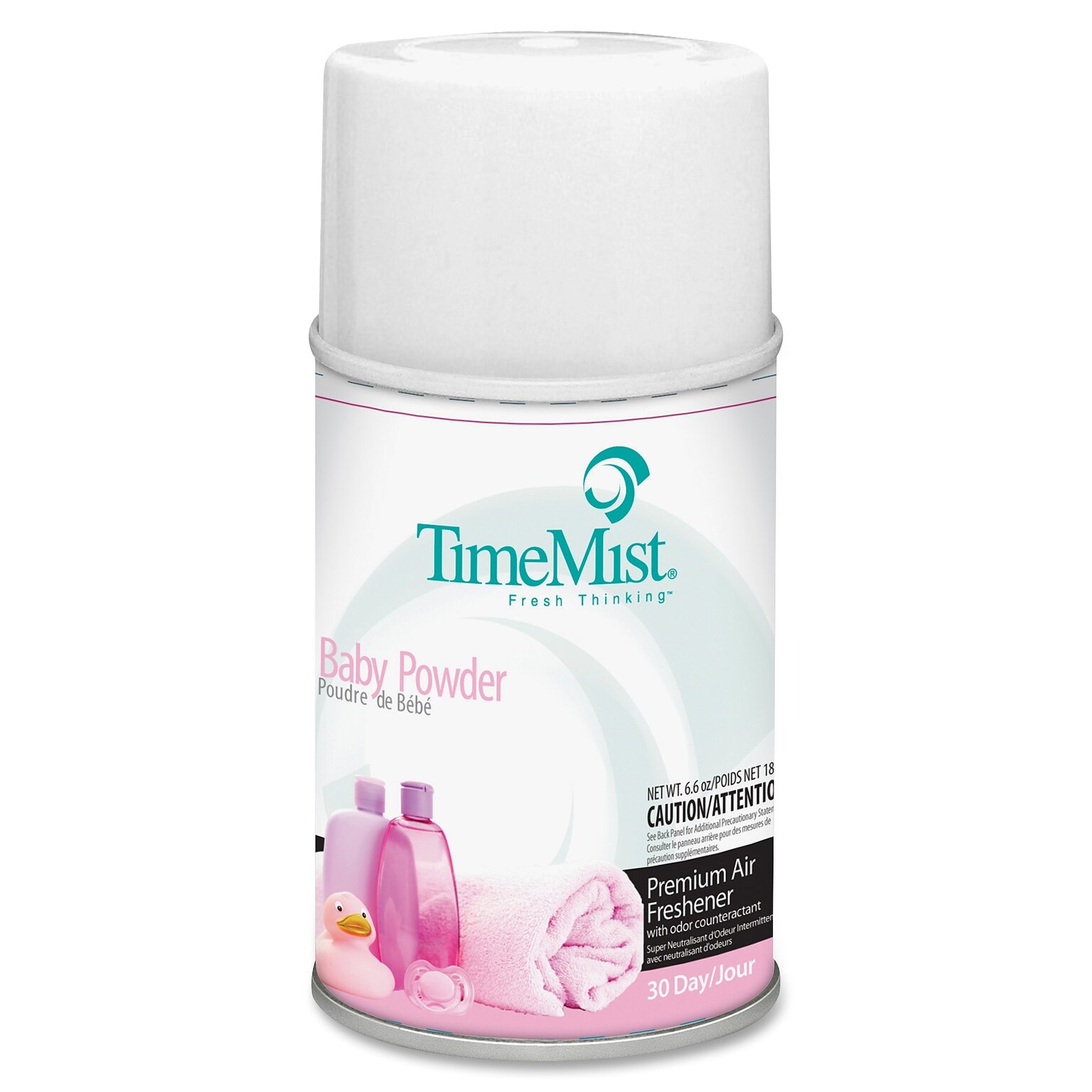 TimeMist Air Freshener & Deodorizer Aerosol Dispenser Refill, Baby Powder Scent, 5.3 fl oz (TMS332512TMCAPT)