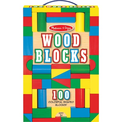 Melissa & Doug® 100 Piece Wood Building Blocks Set (481)