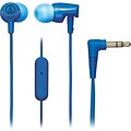 Audio-Technica® SonicFuel® ATH-CLR100is In-Ear Headphone with In-Line Mic and Control, Blue