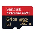 SanDisk® SDSQXPJ-064G-ANCM3 Extreme Pro Class 10/UHS-II (U3) 64GB microSDXC Memory Card