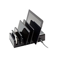 VisionTek® 5 Device Charging Station, Black, for Smartphones/Tablet/eReader (900855)