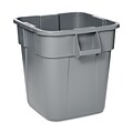 Rubbermaid Brute Plastic Trash Can with no Lid, Gray, 28 gal. (FG352600-GRAY)