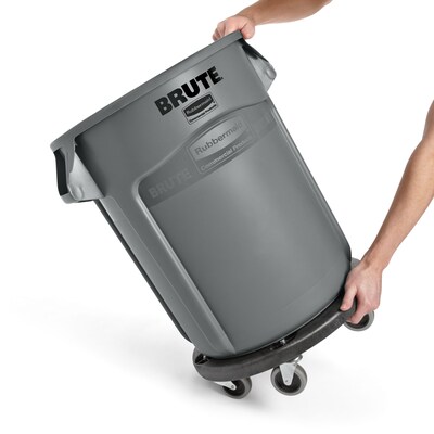 Rubbermaid Brute Round Trash Can Dolly, Black (FG264000BLA)