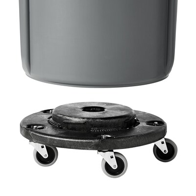 Rubbermaid Brute Round Trash Can Dolly, Black (FG264000BLA)