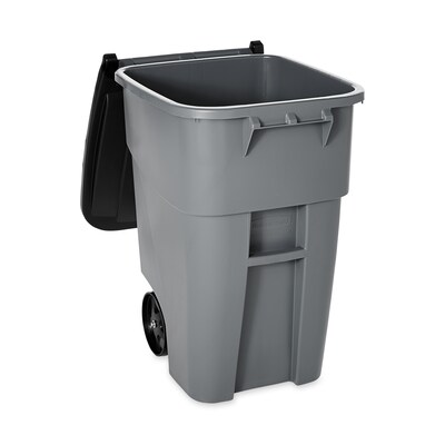 Rubbermaid Commercial Deskside Plastic Wastebasket, Gray - 10 gal