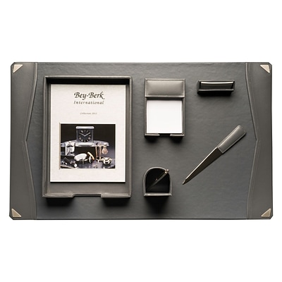 Bey-Berk 6 Piece Acrylic Desk Set (D2009)