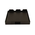 Bey-Berk Conference Anti-Skid Faux Leather Desk Pad & Coaster Sets, 16.25L x 18W, Black (D463)