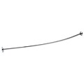 Franklin Brass 5-Feet Curved Shower Rod with Decorative Flanges and Removal Tool with 6 Bow (211-5BS)