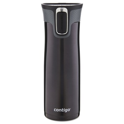 Contigo West Loop Autoseal Travel Mug, 16 Oz, Black, Stainless Steel