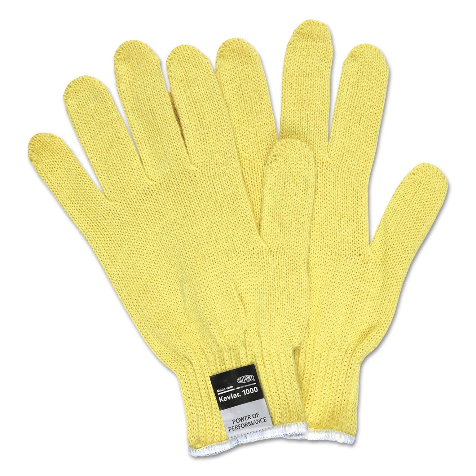 Memphis 9370 Dupont Kevlar String Knit Gloves, 7 Gauge, ANSI Cut Level 2, Small, Yellow, Dozen (9370S)