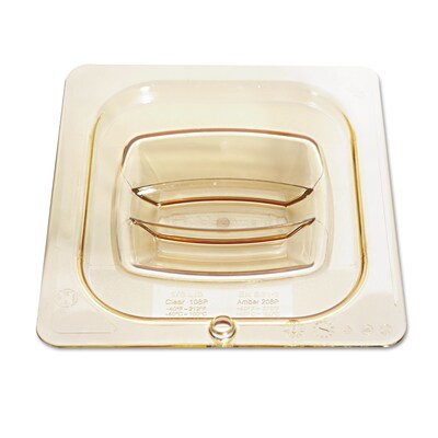 Rubbermaid® Food Storage Container Lid, 1/6 Size, Amber, Fits: 205PAMB & 206PAMB
