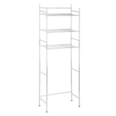 Photo 1 of Honey Can Do 3-Tier Over the Toilet Space Saver, Chrome (BTH-05079)