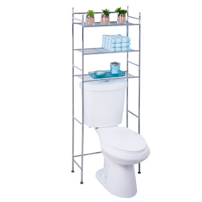 Honey Can Do 3-Tier Over the Toilet Space Saver, Chrome (BTH-05079)