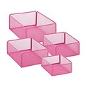 Honey Can Do eXcessory Metal Basket Set, Pink (BTS-06597)