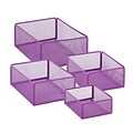 Honey Can Do eXcessory Metal Basket Set, Purple (BTS-06598)