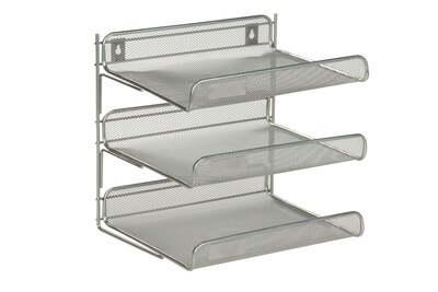 Honey Can Do 3 Tier Mesh Desk Organizer, Silver (OFC-03307)