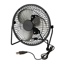 Honey Can Do USB Powered Desk Fan, Black (OFC-04476)