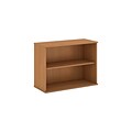 Bush Business Furniture 30H 2 Shelf Bookcase, Modern Cherry, Installed (BK3036MCFA)