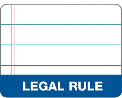 TOPS Legal Notepads, 8.5 x 11, Wide, White, 50 Sheets/Pad, 12 Pads/Pack (7523)