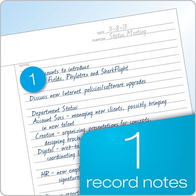 Tops FocusNotes Steno Pad, 6" x 9", White, 80 Sheets/Pad (90222)
