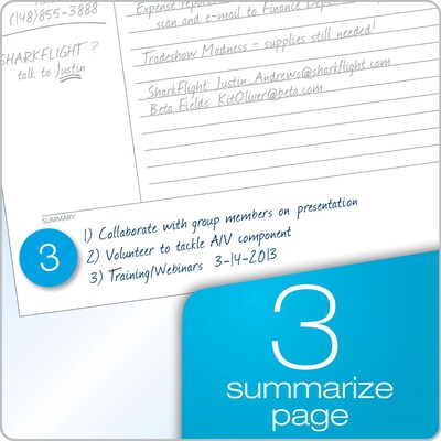 Tops FocusNotes Steno Pad, 6" x 9", White, 80 Sheets/Pad (90222)