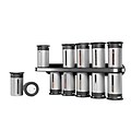 Honey Can Do KCH-06100 Magnetic Spice Rack W/12 Cnstrs-Slv/Gry