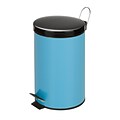 Honey Can Do TRS-03552 Colored Metal Trash Can - Blue