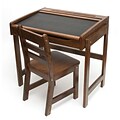 Lipper Childs Desk w/Chalkboard Top & Chair - Walnut (554WN)