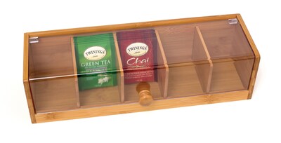 Lipper Bamboo Tea Box with Acrylic Cover (8187)