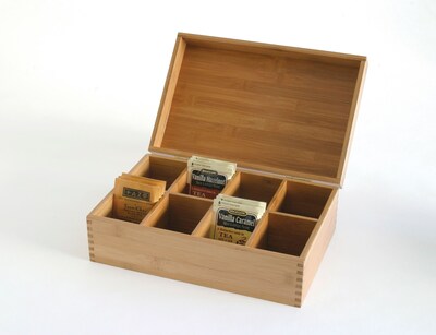 Lipper Bamboo 8-compartment Tea Box (8188)