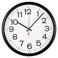 Universal  Indoor-Outdoor Clock, 13.5 in., Black (AZERTY16040)