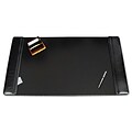 Artistic Llc  Sagamore Desk Pad w/Flip-Open Side Panels, 38 x 24, Black (AZERTY17640)