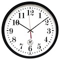 Chicago Lighthouse For The Blind  Atomic Slimline Contemporary Clock, 16-1/2, Black (AZERTY19685)