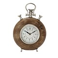 Benzara  Wood Metal Table Clock - 7 in. W (BNZ13497)
