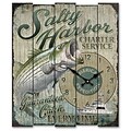 American Expedition  Salty Harbor Charter Service Wooden Sign Clock (ID02556)