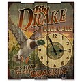 American Expedition  Big Drakes Duck Calls Wooden Sign Clock (ID02557)