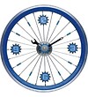 Maples Bike Wall Clock - With Blue Aluminum Rim (MPLS031)