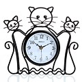 Maples Clock  Cat Silhouette Table Clock (MPLS192)