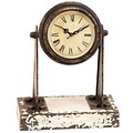 EcWorld Enterprises  Antique Style Weathered Miniature 12 In. Spotlight Mantle Clock (RTL355586)