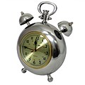 EcWorld Enterprises  Captain Ships Time 12.5 In. Polished Nickel Metal Table Clock (RTL355738)