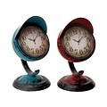 Woodland Import  Table Clock Assorted in Red and Blue Colors - Set of 2 (WLMGC7193)