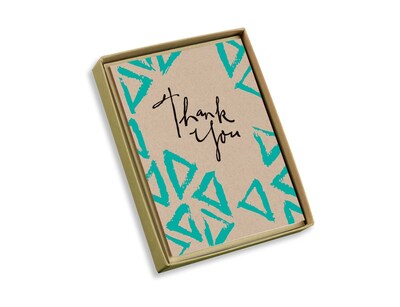 Viabella, 10 Pc, Love Mother Earth Boxed Thank You Cards Triangles, Multicolor, 4" x 5.25", EA (18000)