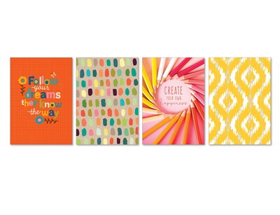 Viabella, Colorful Gradients Small Journal 4 Pc Assortment, Ruled, 5.5 x 4, Multicolor (93210)