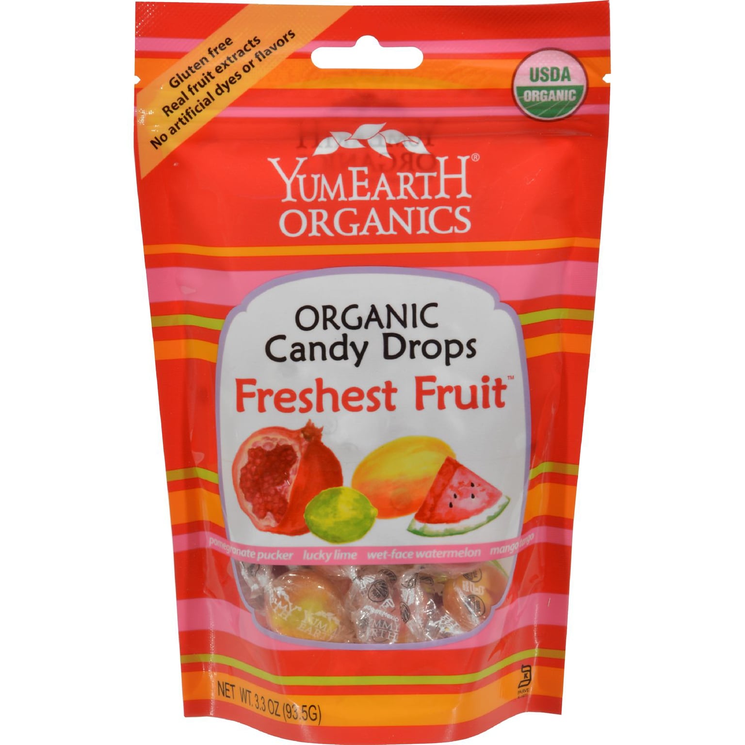 YumEarth Organic Candy Drops Assorted Flavor Hard Candy, 3.3 oz., (270-00031)