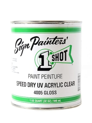 1-Shot Speed Dry Uv Acrylic Paint Clear 32 Oz. (4005)