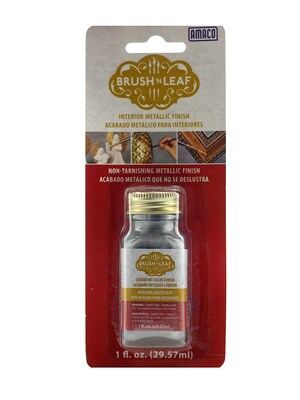 Amaco Brush N Leaf Interior Metallic Finishes Silver Leaf (76632M)