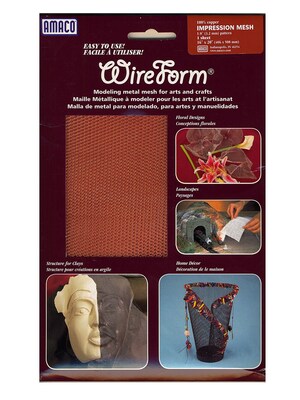 Amaco Wireform Metal Mesh Copper Woven Impression Mesh - 1/8 In. Pattern Mini-Pack (50007G)